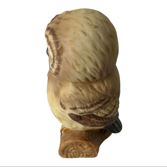 Vintage Ceramic Light Brown Owl Bird 3 in Figurine - Picture 4 of 7